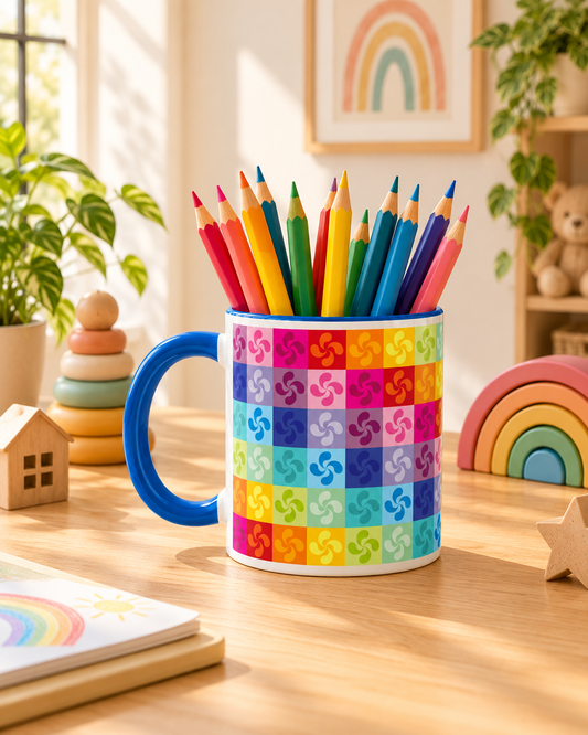 Tazón Lauburu Patchwork de colores