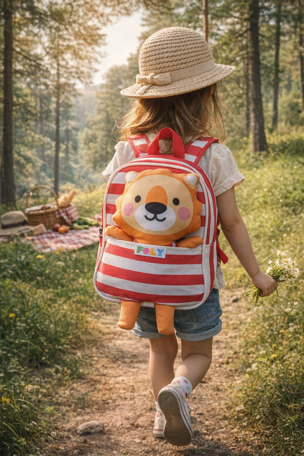 Mochila Rayas + León (Pack)