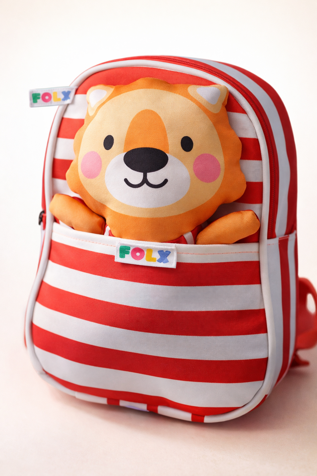 Mochila Rayas + León (Pack)