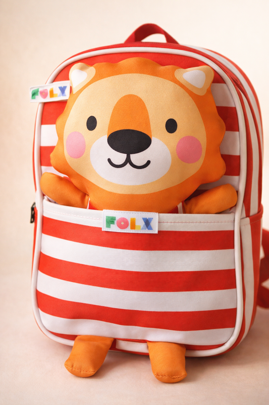 Mochila Rayas + León (Pack)