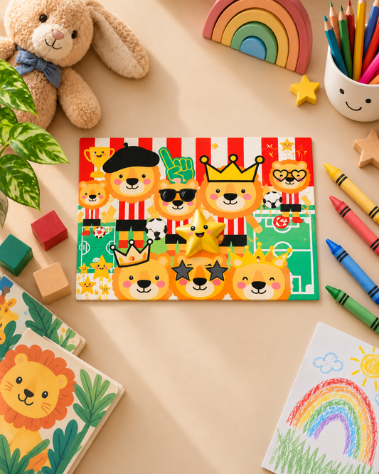 Puzle en bolsita 120 piezas Leioak - Leones Rojiblancos